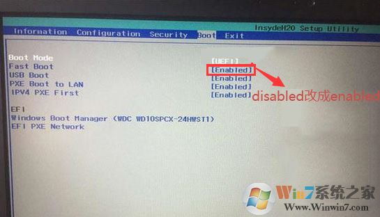 把Fast Boot改成enabled,開啟快速啟動 把Fast Boot改成enabled,開啟快速啟動