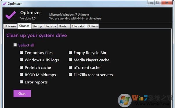 系統(tǒng)優(yōu)化軟件Optimizer v4.7（清理系統(tǒng)垃圾、注冊表殘留）