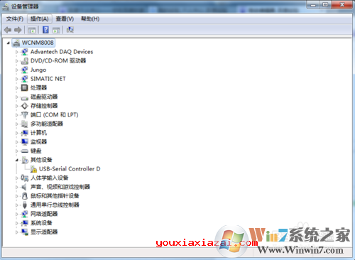 進(jìn)入設(shè)備管理器會(huì)發(fā)現(xiàn)有一個(gè)打黃色感嘆號(hào)的設(shè)備