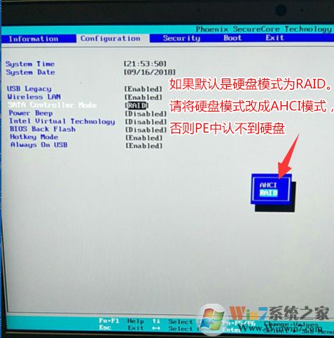 SATA Controller Mode SATA Controller Mode