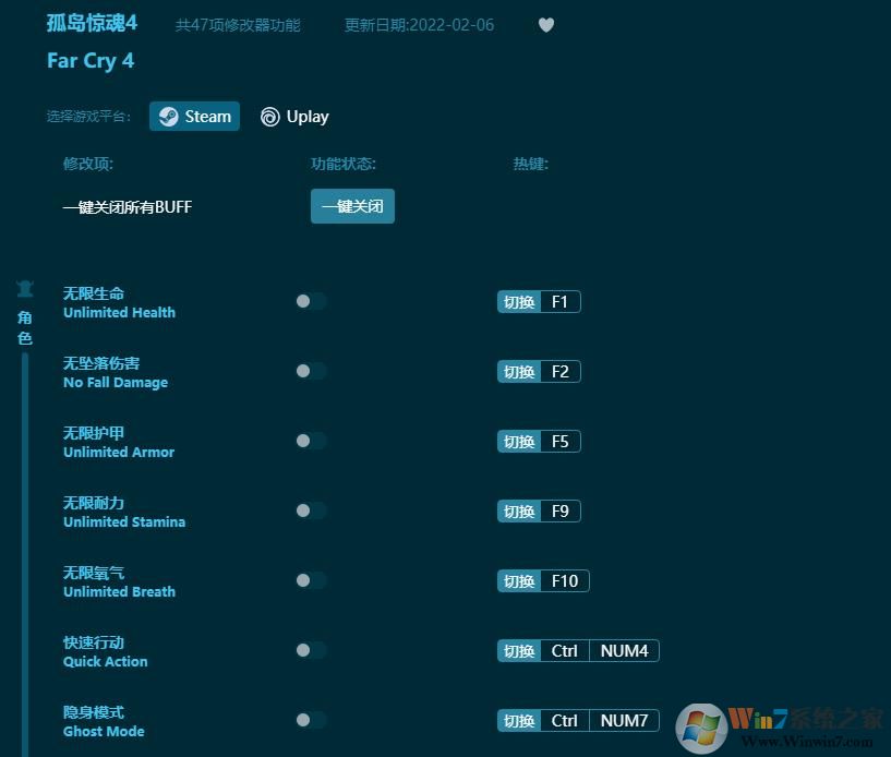 孤島驚魂4四十七項修改器 v2022