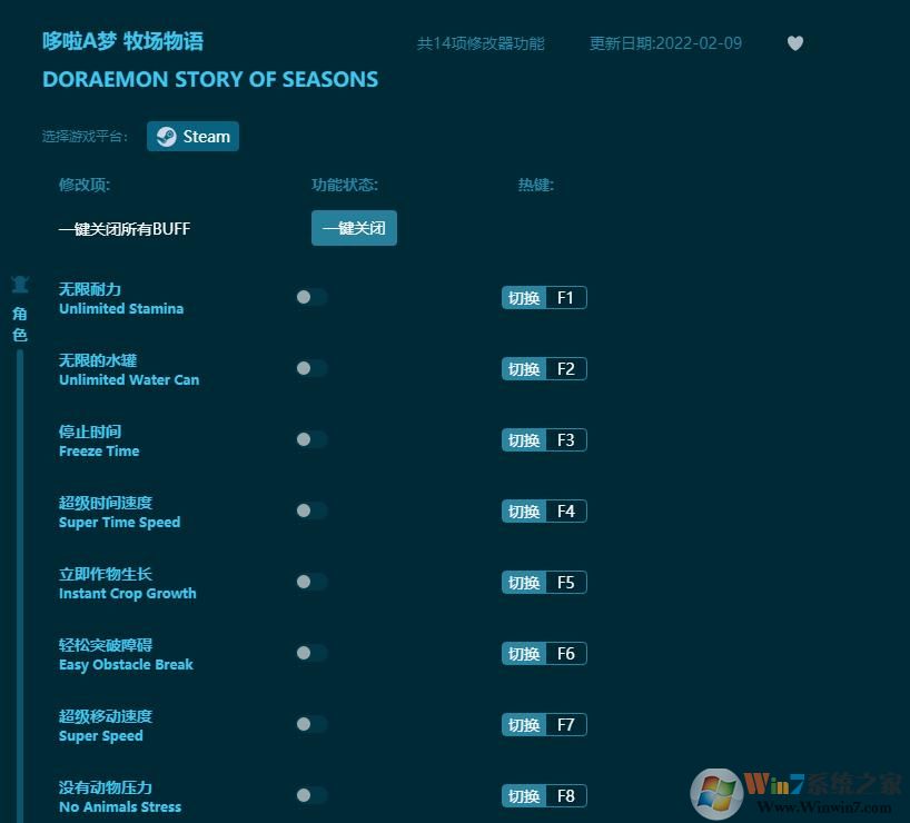 哆啦A夢牧場物語十四項修改器 v1.59