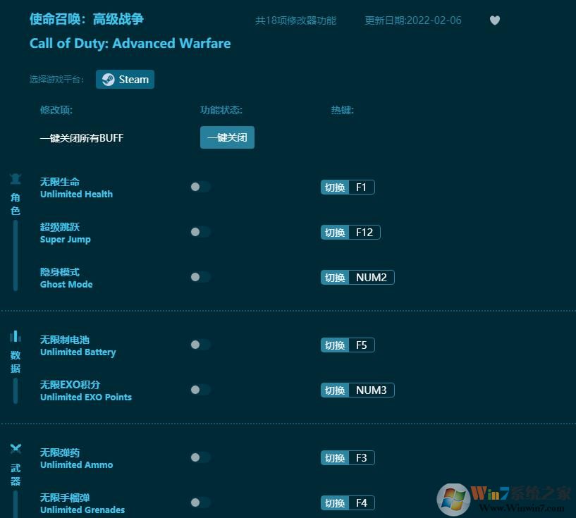 使命召喚11十八項(xiàng)修改器 風(fēng)靈月影版