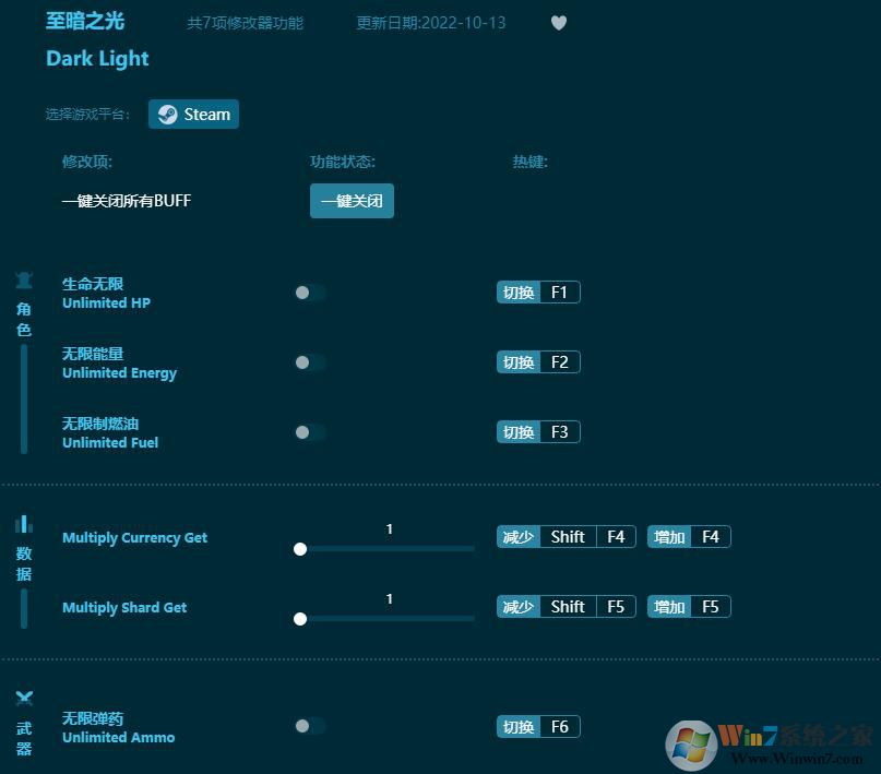 至暗之光七項(xiàng)修改器 v2022.10最新版