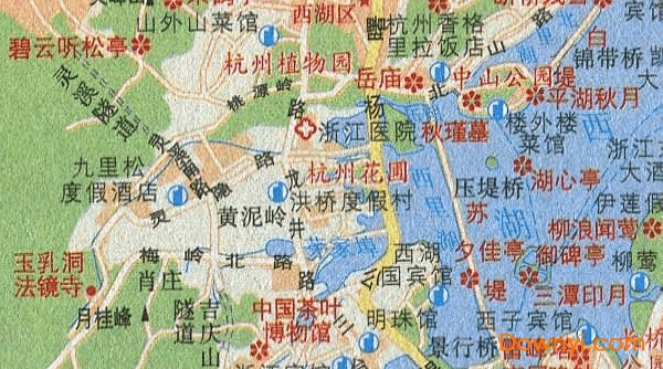 杭州旅游地圖高清版 杭州旅游地圖景點(diǎn)地圖