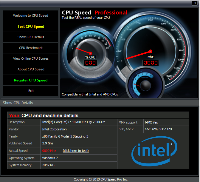 CPU Speed Professional(CPU測(cè)試軟件)