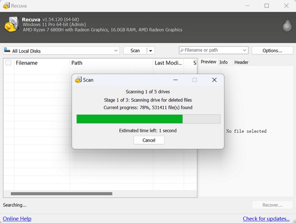Recuva?數(shù)據(jù)恢復(fù)